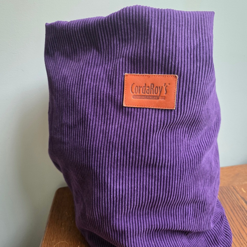 CordaRoy's Full Size Bean Bag Chair Cover Purple Corduroy Replacement Slipcover